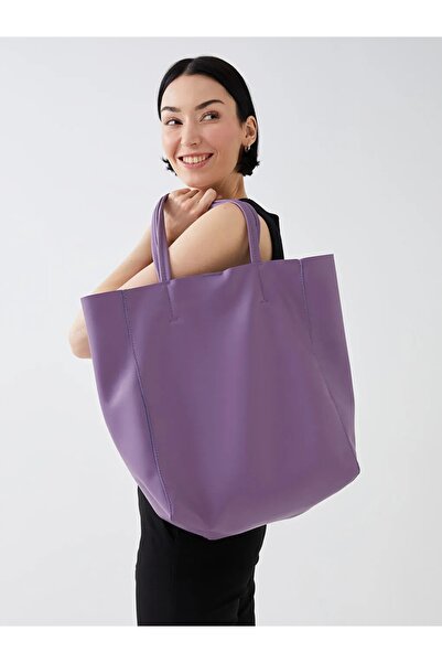 LC Waikiki LCW ACCESSORIES Lila Deri Görünümlü Kadın Omuz Çantası