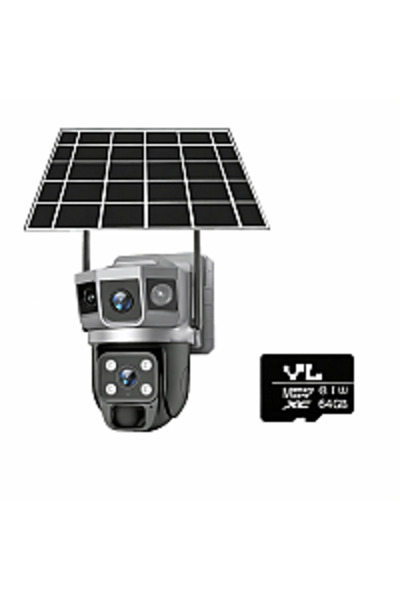 Produs Redus Solar WiFi PTZ Surveillance Camera 12MP, 6K HD, 64GB card