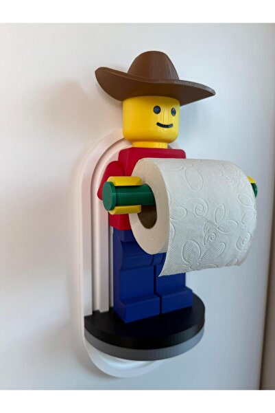 ÖZTÜRK MAKİNE Toilet Paper Holder Toilet Roll Holder Cowboy Hat Model-Lego Ma...