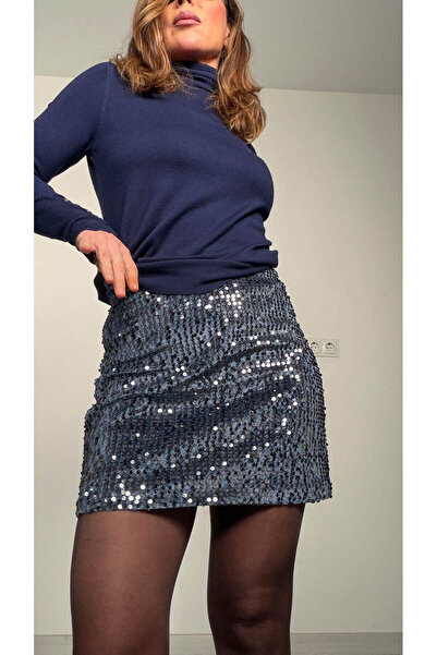 ABBRA Women's Sequin Mini Skirt