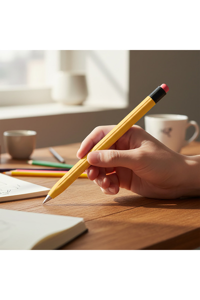 Huawei CaseOnn M-Pencil Pro Kılıf Klasik Retro Tasarım Mat Silikon Sarı