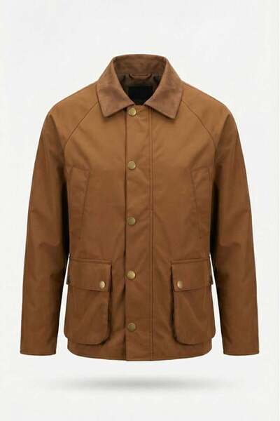 Valiberta Hudson City Style Buttoned, Multi-Pocket Collar Detail Men's Coat -...