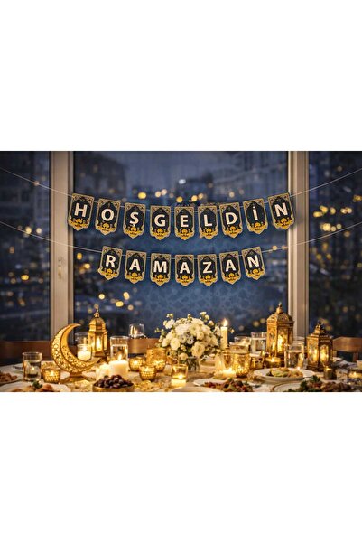 CKM silikon Welcome Rsamazan Written Zigzag Banner Text Ornament 2 Meters wit...