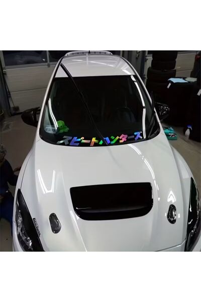 ÖZGÜL REKLAM JDM Sokak Yarışı için Japon Tarzı Araba Ön Cam Stickerı - Rüzgar...