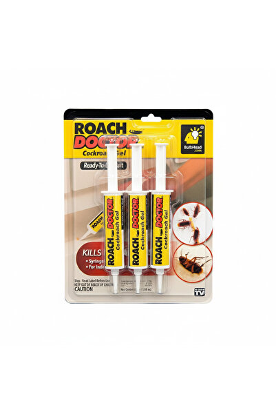 Roach Doctor عبوة من 3 طعوم جل للصراصير، تركيبة احترافية، حقنة لمكافحة الآفات...