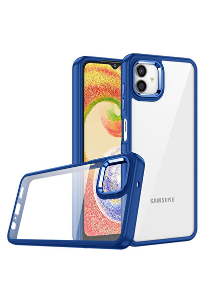 Oyo Store غطاء حماية لهاتف جالاكسي A04E من OYO فلورا - أزرق داكن