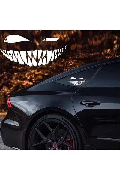 ÖZGÜL REKLAM Sly Smile gülücük sinsi gülümseme sticker Araba sticker / Motor ...