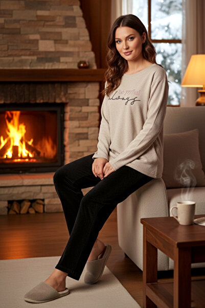 REMSA Women's Thessaloniki Woven Pajama Set 407 Mink