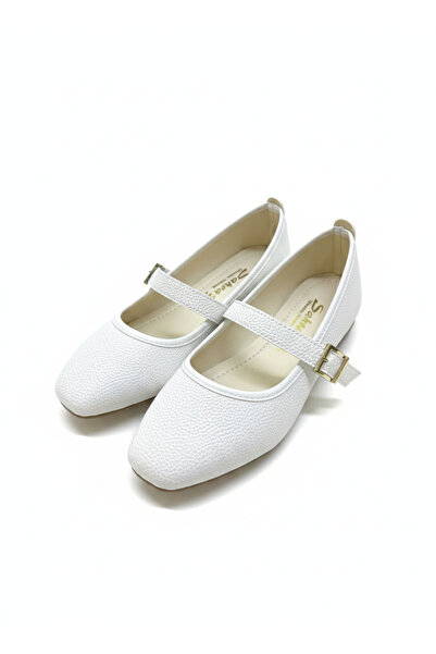 modastilin Women's Mary Jane Ballet Flats / Square Toe Buckle Leather Casual ...