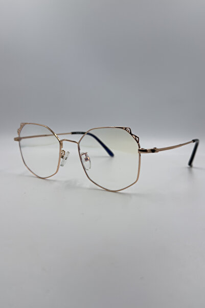 VALENZA Women's Silver-Grey Blue Light Protected Screen Glasses