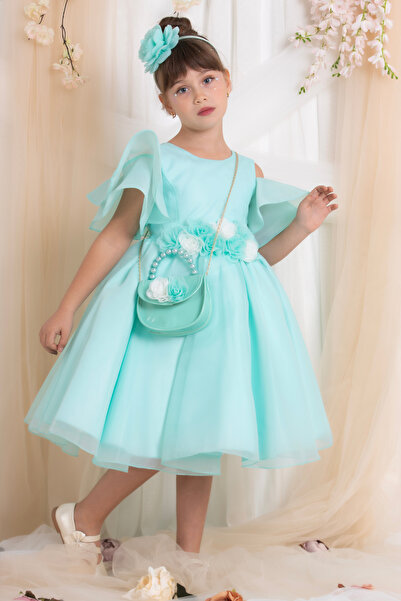 SÜSLÜ PİNK KİDS GIRL EVENING DRESS