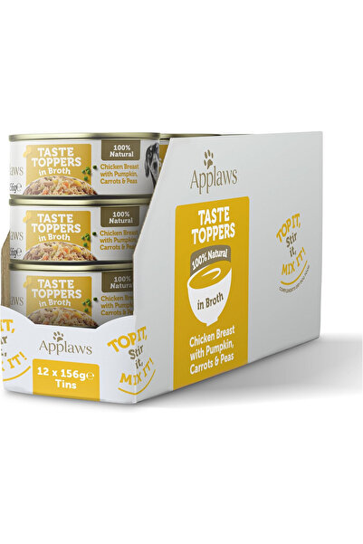 Applaws صدور دجاج مع كبد بقري وخضراوات، 156 غرام، عبوة من 12 قطعة
