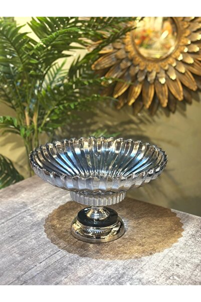 HaRe Home وعاء فواكه زجاجي دائري بقاعدة