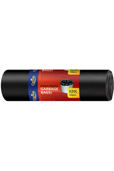 Clarina PACK 5 ROLLSJumbo Trash Bags 320 LT Black 10 pcs/Set