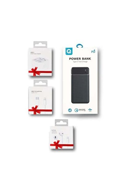 BİPOŞET Package for iPhone 6 to 14 (10W portable battery + wall plug + chargi...