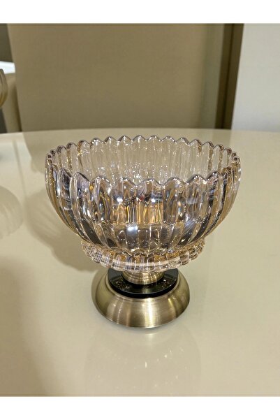 HaRe Home Round Glass Bowl with Stand