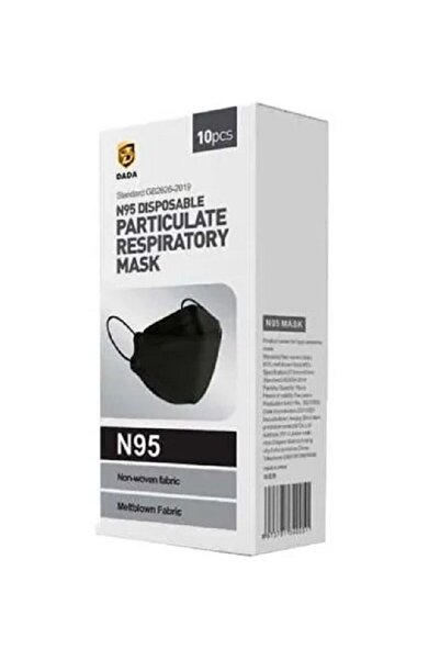 Dada قناع وجه N95 أسود 10 قطع