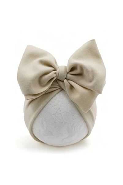 OEM Turban cu papion pentru fete - bej