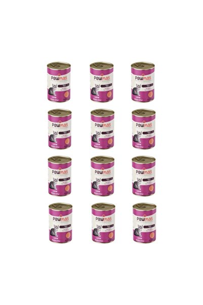 Pawmas pate kuzu etli yavru kedi konservesi 400 gr x 12adet