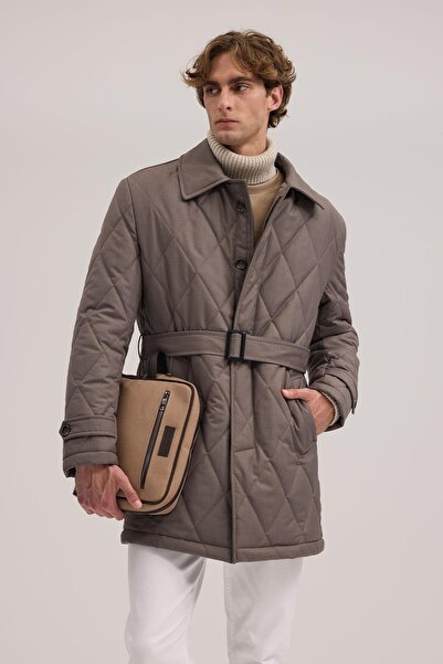 Jakamen Mink Comfort Fit Peter Pan collar Zippered Coat