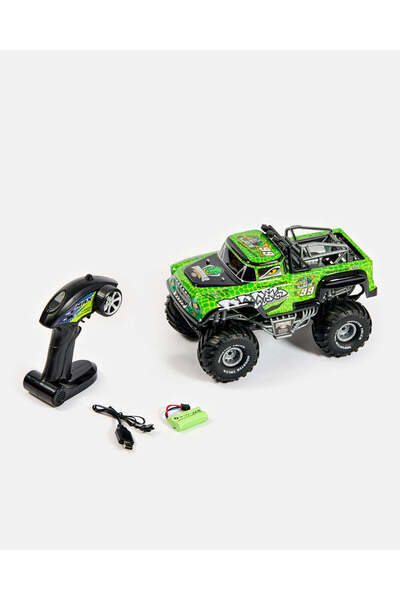 REDTAG سيارة سباق خضراء بمقياس 1:10، شاحنة وحشية تعمل بجهاز تحكم عن بعد رباعي...
