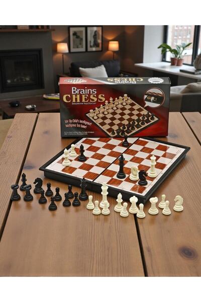 e-life Classic Folding Magnetic Chess Set Practical Chess Learning Set for Sc...