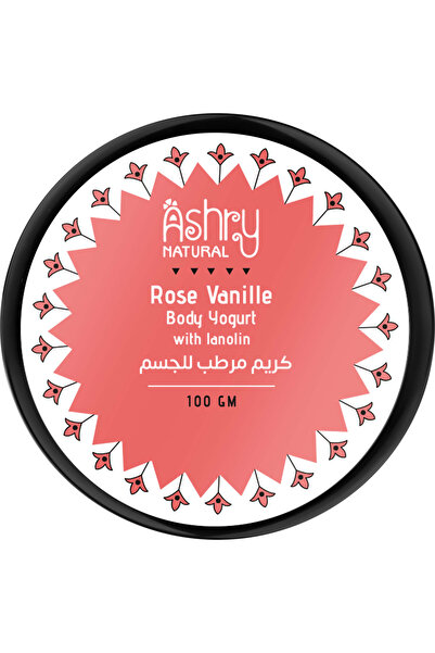 Ashry NATURAL زبادي الجسم أشري ناتشورالز برائحة الورد والفانيليا، مرطب وسريع ...