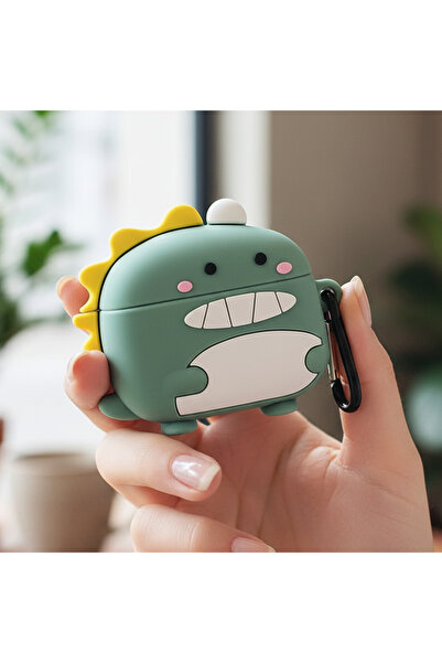 CaseOnn حافظة AirPods Pro 3 بتصميم شخصية ديناصور باللون الأخضر
