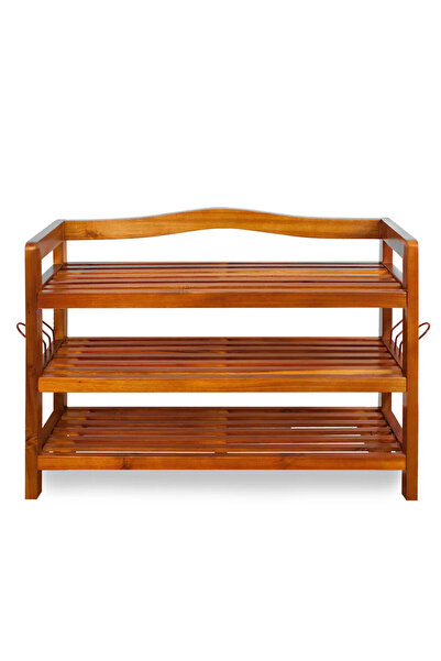 Casaria Shoe cabinet Casaria, 3 shelves, made of acacia wood 85 x 26 x 62 cm,...