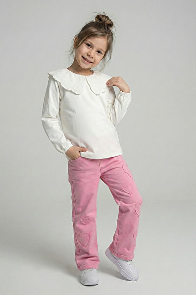 DMB BOYS & GIRLS Pantaloni de jeans cu picioare largi pentru fetiță