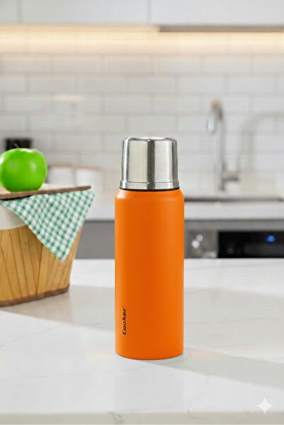 VENETTO 1 Liter Double Wall Thermos Silver 24 Hours Hot, 48 Hours Cold, 72 Ho...