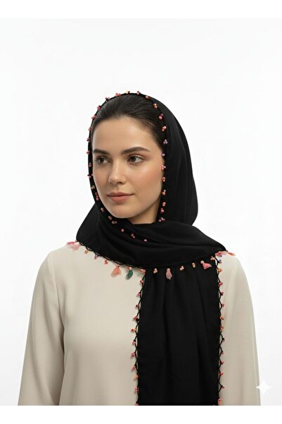 Valdora Vd Ribbon and Bead Embroidered Handwork Writing