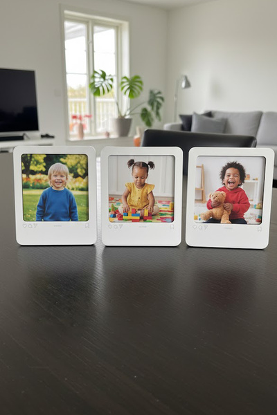 samsunlazer Ahşap Instagram Tasarımlı Çocuk Fotoğraf Çerçevesi – Masa Üstü De...