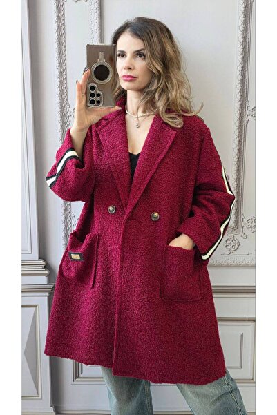 GLAMSI Curled coat with sleeve details
