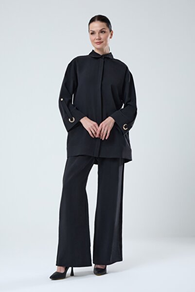 Jupe Kadın Taş Detaylı Kuşgözü Tensel Takım 8598