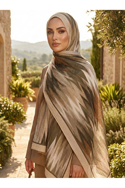 SilkTouch شال موسلين بنمط متعرج