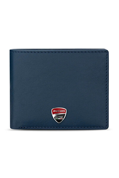 Ducati Corse Lucca Navy Genuine Leather Wallet For Men