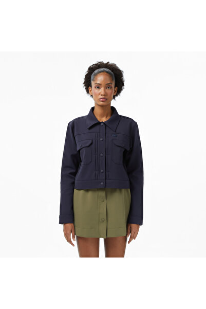 Lacoste Kadın Regular Fit Lacivert Dış Gömlek