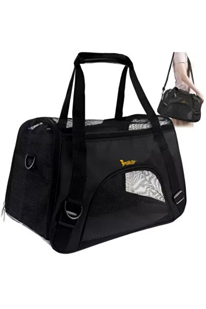 Purlov Animal transport bag with multiple ventilation, rigid bottom, PVC poly...