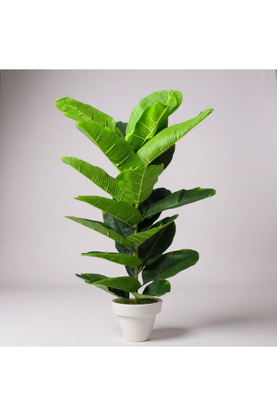 florayapaycicekcom Lüks Yapay Starlice 90 cm Bitki Demeti - 18 Yapraklı Tropi...