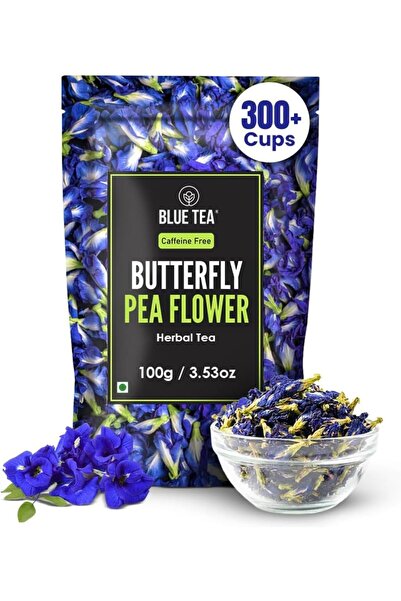 BLUE TEA Butterfly Pea Flower Herbal Tea, Antioxidant-Rich, Caffeine-Free, 10...