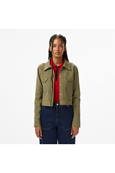 Lacoste Kadın Regular Fit Haki Dış Gömlek