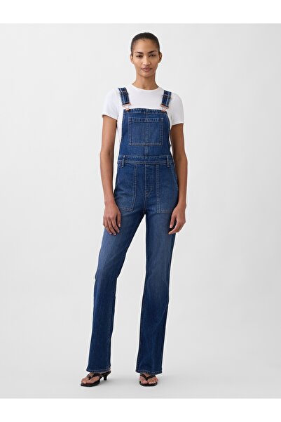 GAP Kadın Koyu Mavi Long & Lean Salopet