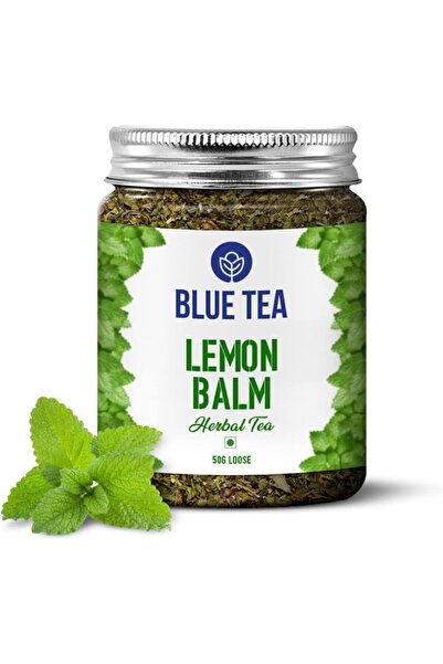 BLUE TEA Lemon Balm Herbal Tea, Stress Relief & Digestion, Caffeine-Free, 50g...