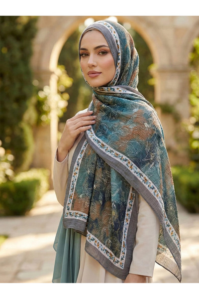 SilkTouch Flower patterned muslin shawl