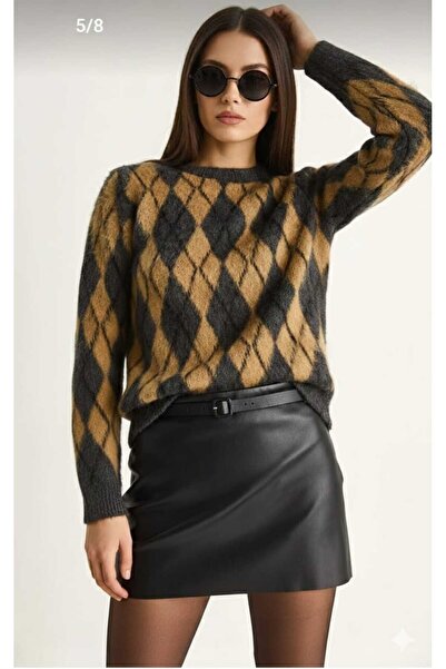 BELLA VESTA ATİELER Bella Vesta Ateli̇er Baklava Patterned Ş Fleece-Lined Wom...