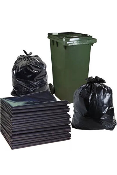 unkown PACK 5 ROLLS Jumbo Trash Bags 240 LT Black 10 pcs