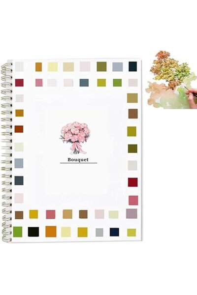 Generic Watercolor Coloring Book Set for Beginners