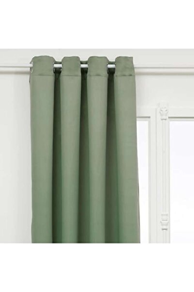 Atmosfera Perdea opacă verde Celadon cu inele metalice – 140x260 cm