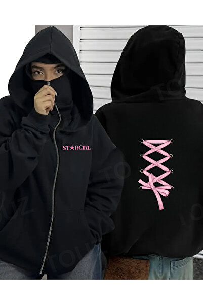 Le Savu Stargirl Series cu imprimeu unisex cu mască pentru gheață cu glugă fe...